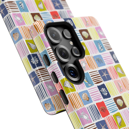 Colorful Seashells Sailboats and Starfish Summer Themed Phone Case