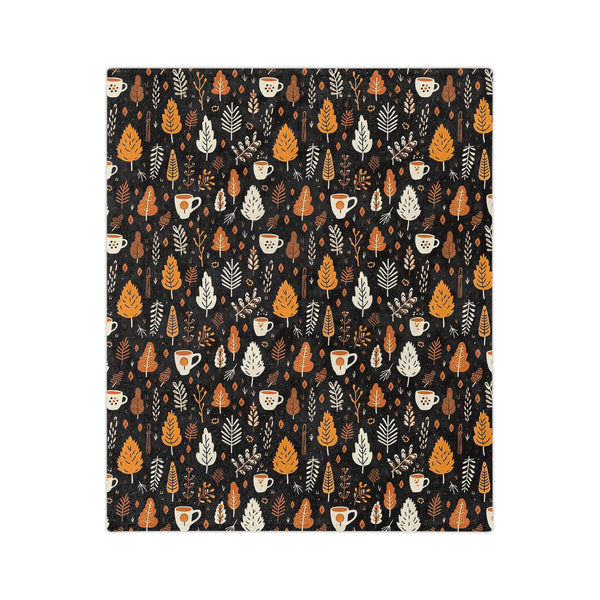 Cozy Fall Velveteen Blanket - Perfect for Autumn, Halloween, and Thanksgiving Decor, Gift for Friends, Family, Home
