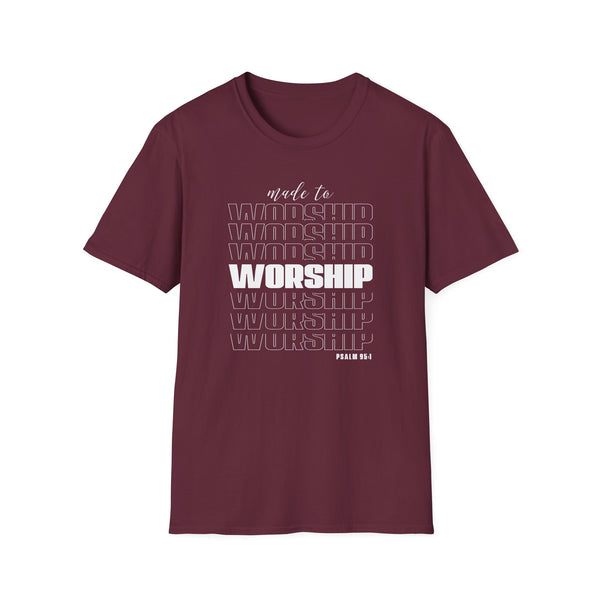 Made to Worship TShirt Unisex Softstyle T-Shirt Christian TShirt