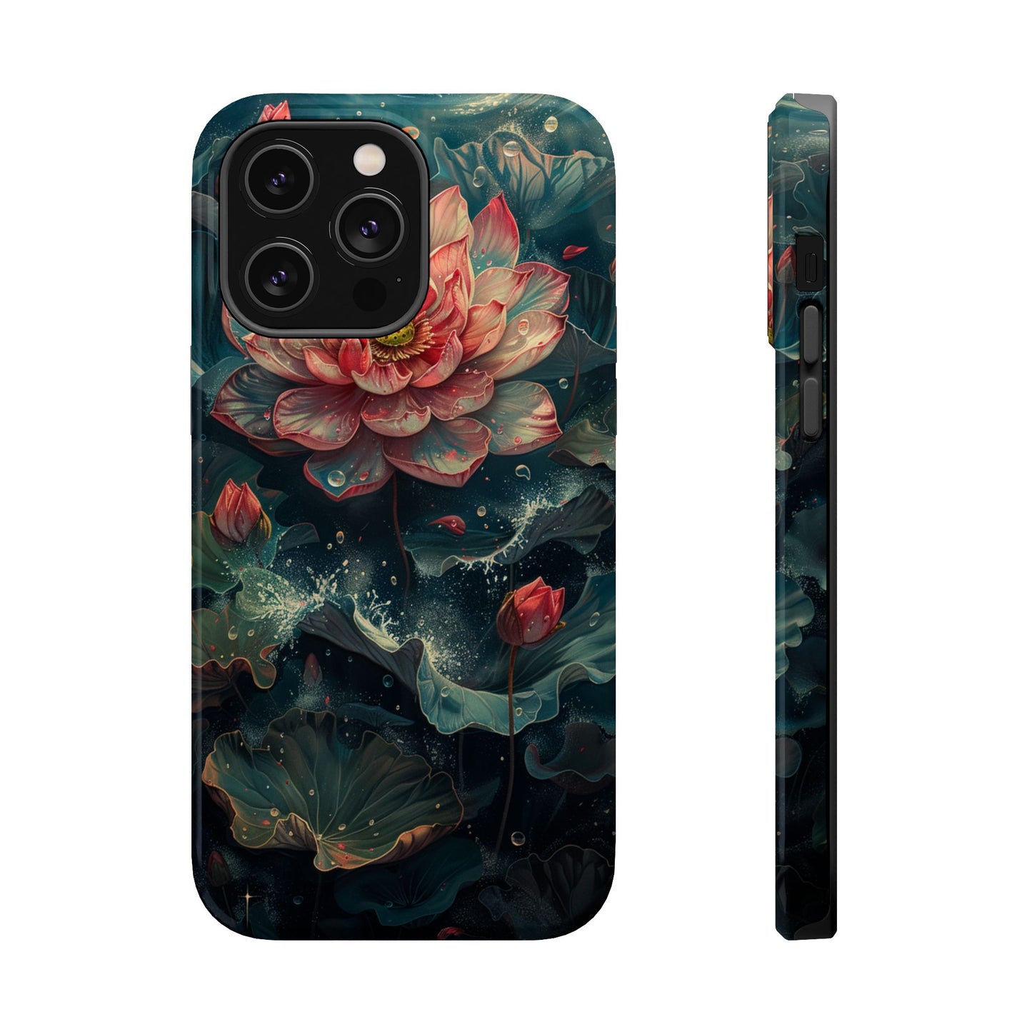 Elegant Lotus Blossom Artistic MagSafe iPhone Case