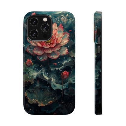 Elegant Lotus Blossom Artistic MagSafe iPhone Case