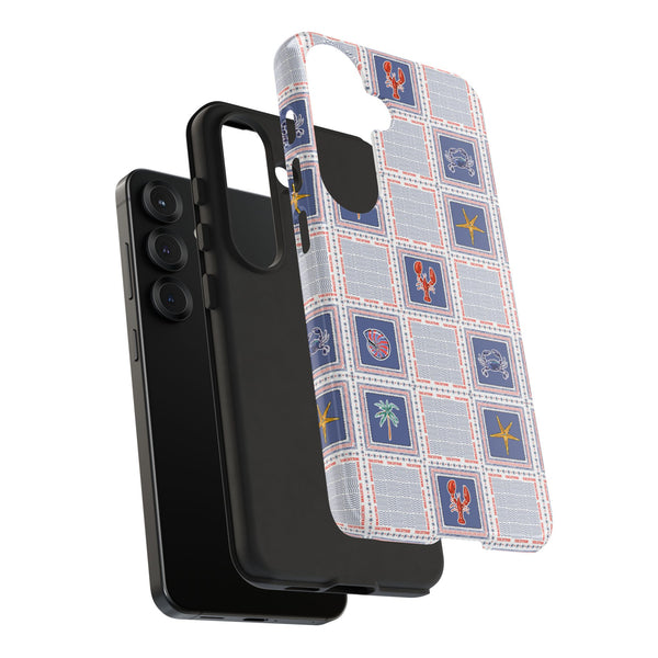 Lobsters Sailboats Seashells - Cell Phone Tough Case