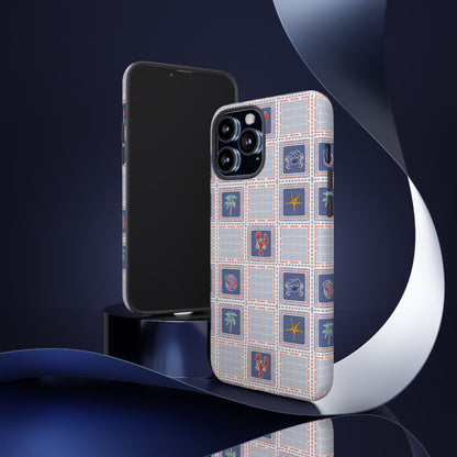 Lobsters Sailboats Seashells - Cell Phone Tough Case