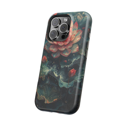 Elegant Lotus Blossom Artistic MagSafe iPhone Case