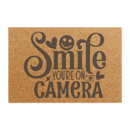 Smile You're on Camera - Welcome Mat