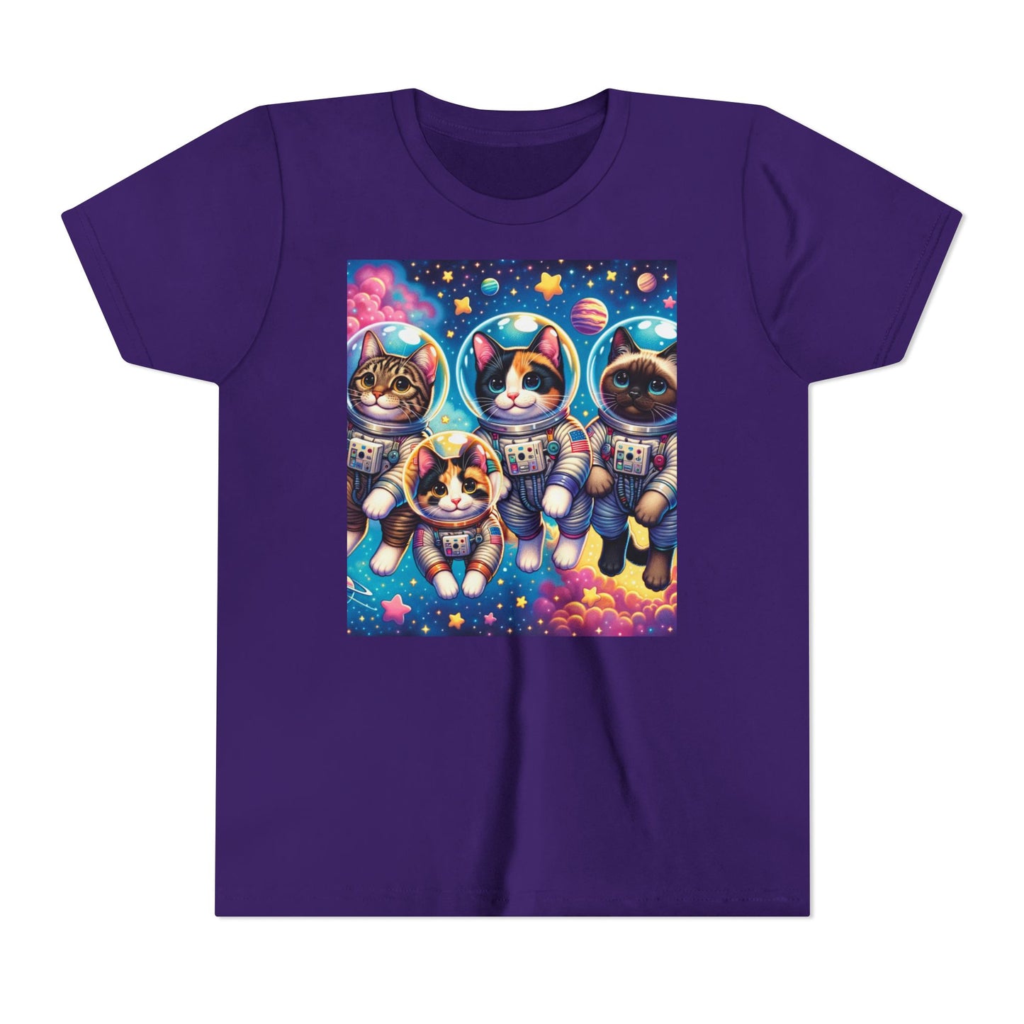 Kids Cats In Space TShirt Kids Graphic Tee