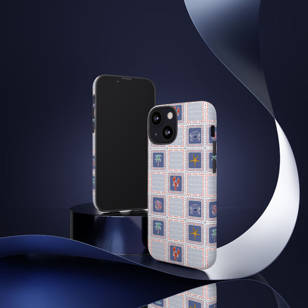 Lobsters Sailboats Seashells - Cell Phone Tough Case