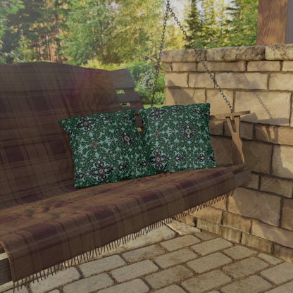 Elegant Green and Blue - Outdoor Pillow