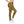 Right side view of casual leggings featuring a bold tiger stripe pattern with black wavy stripes on a vibrant orange background. The fabric has a smooth, silky texture.