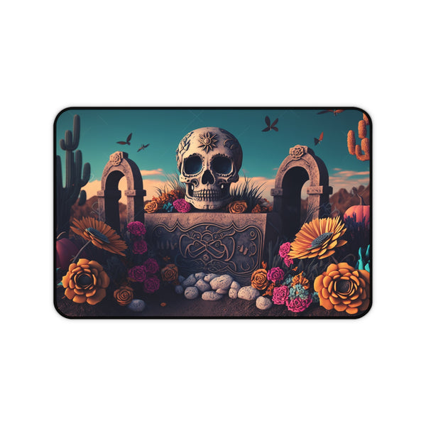 Day of the Dead Desk Mat, Custom Desk Mat, Gamer Desk Mat, Custom Day of the Dead Desk Mat for Gaming or Home Office