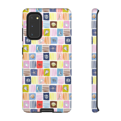 Colorful Seashells Sailboats and Starfish Summer Themed Phone Case