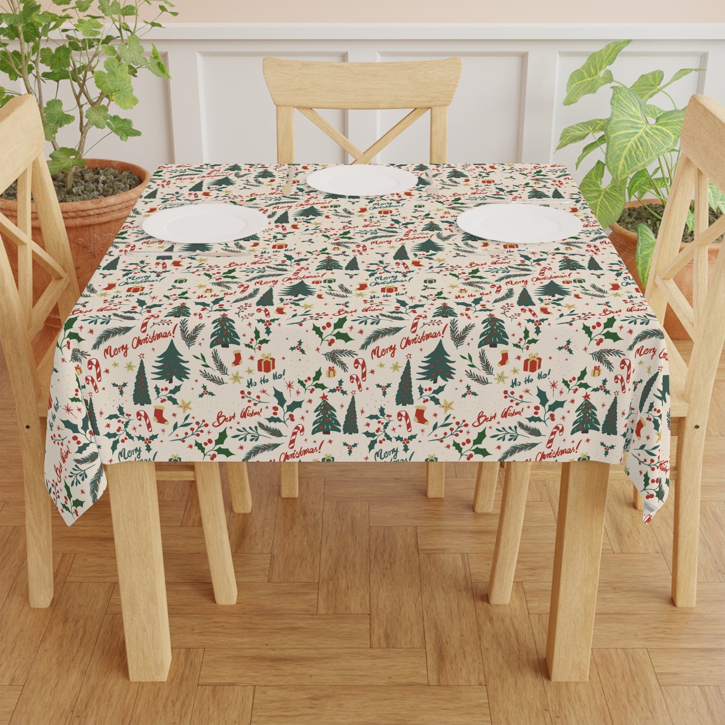 Merry Christmas Square Tablecloth