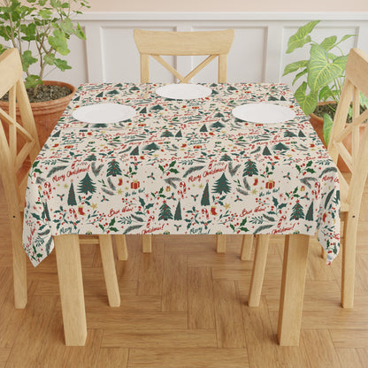 Merry Christmas Square Tablecloth