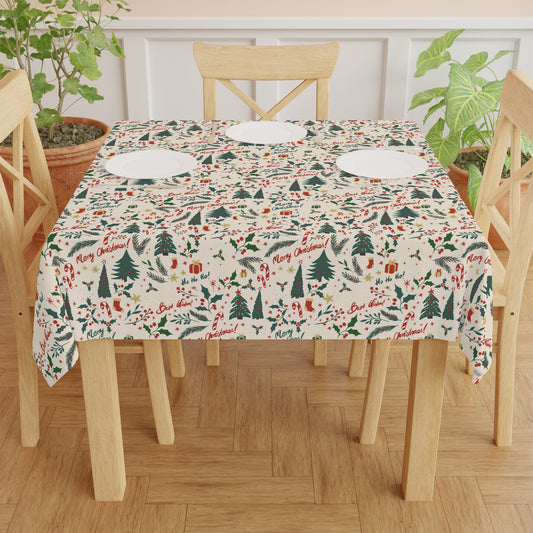 Merry Christmas Square Tablecloth
