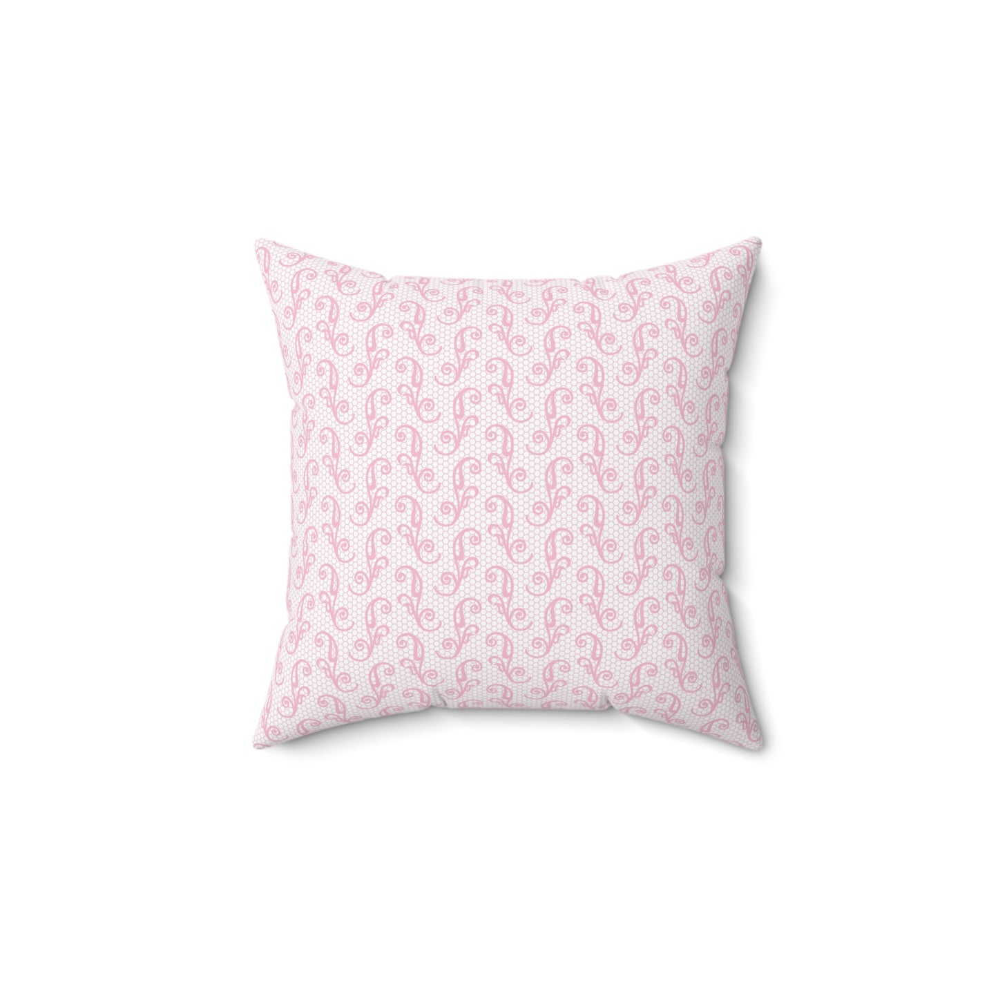 Pink Scroll Patterned - Indoor Throw Pillow