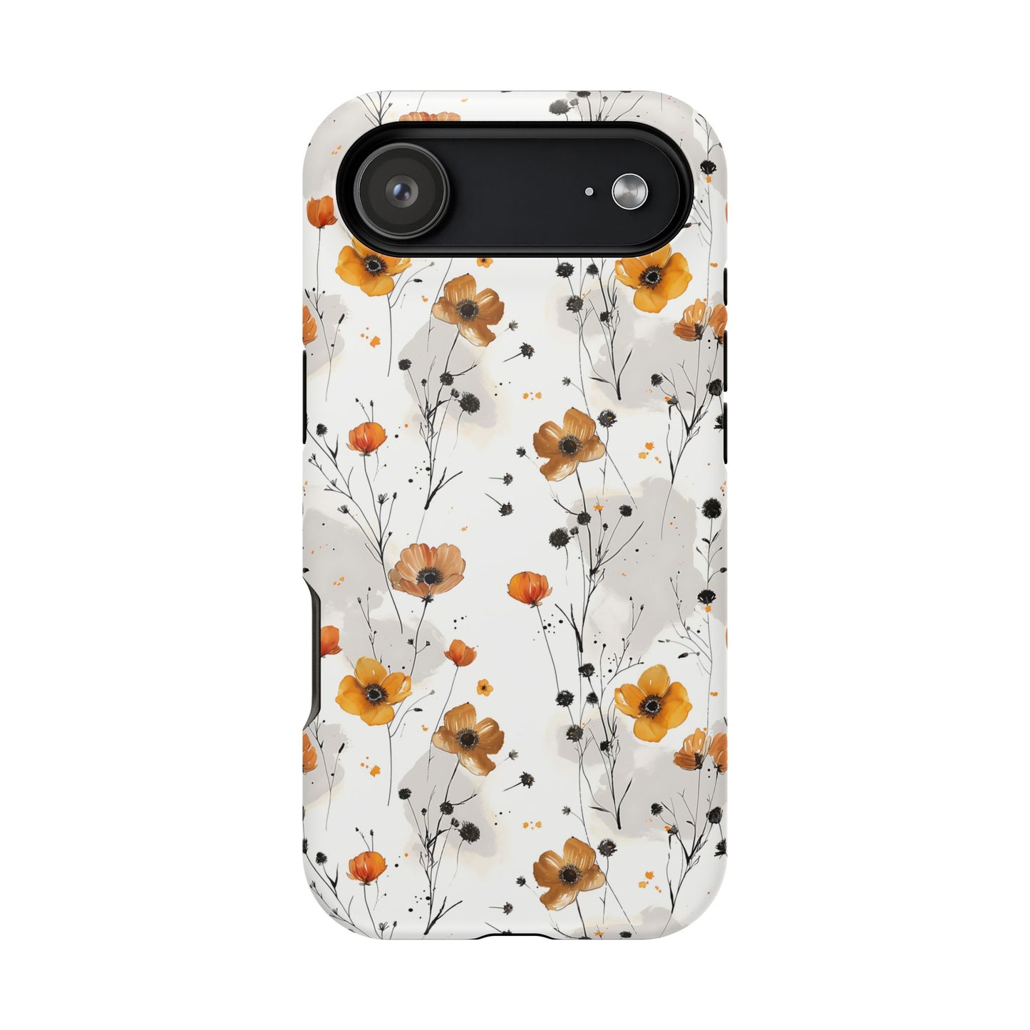 Orange and Yellow Floral MagSafe iPhone Case