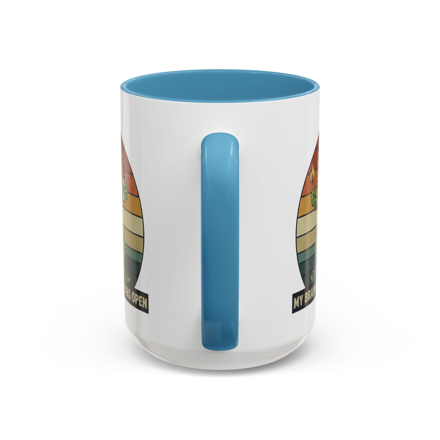 "Too Many Tabs Open" Retro Frog Accent Mug - 11oz & 15oz Ceramic Coffee Cup