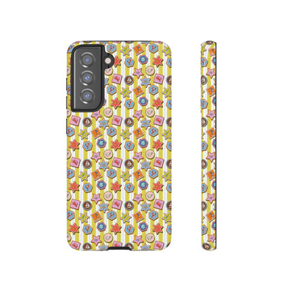 Yellow and White Striped Summer Themed Phone Case