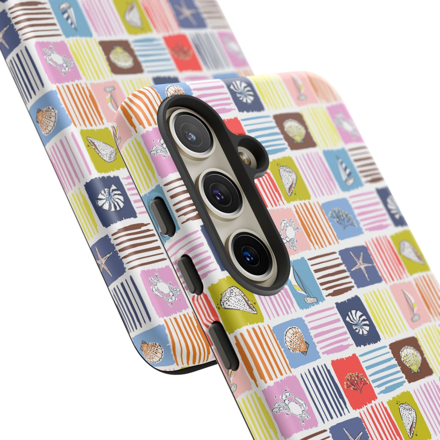 Colorful Seashells Sailboats and Starfish Summer Themed Phone Case