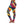 Electric Retro Wave High Waisted Yoga Leggings – Vibrant Abstract Ribbons