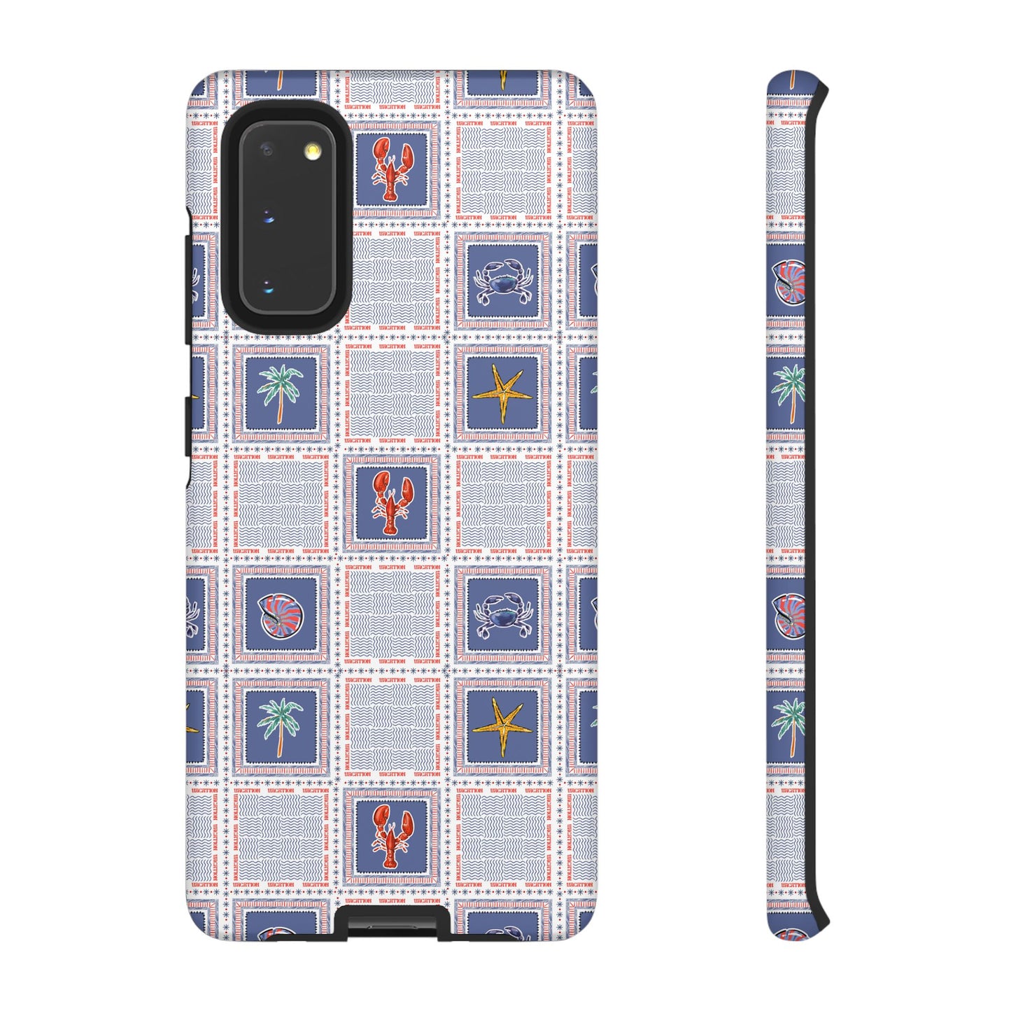 Lobsters Sailboats Seashells - Cell Phone Tough Case