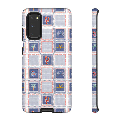 Lobsters Sailboats Seashells - Cell Phone Tough Case
