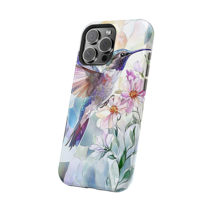 Stained Glass Hummingbird MagSafe iPhone Case