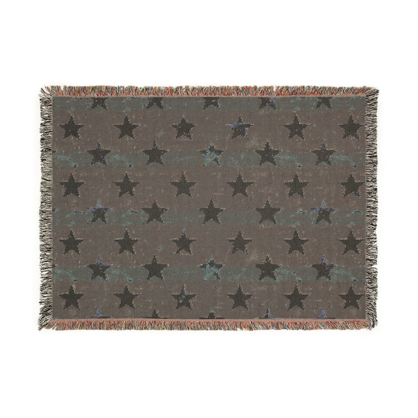 Patriotic Star Woven Blanket