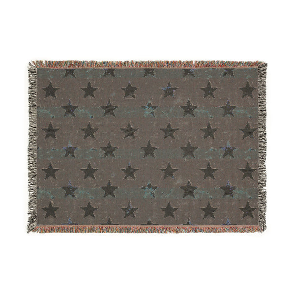 Patriotic Star Woven Blanket
