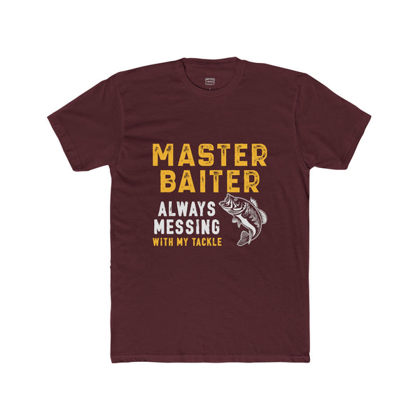 Master Baiter Mens Cotton Crew Tee - Fishing Themed Tee