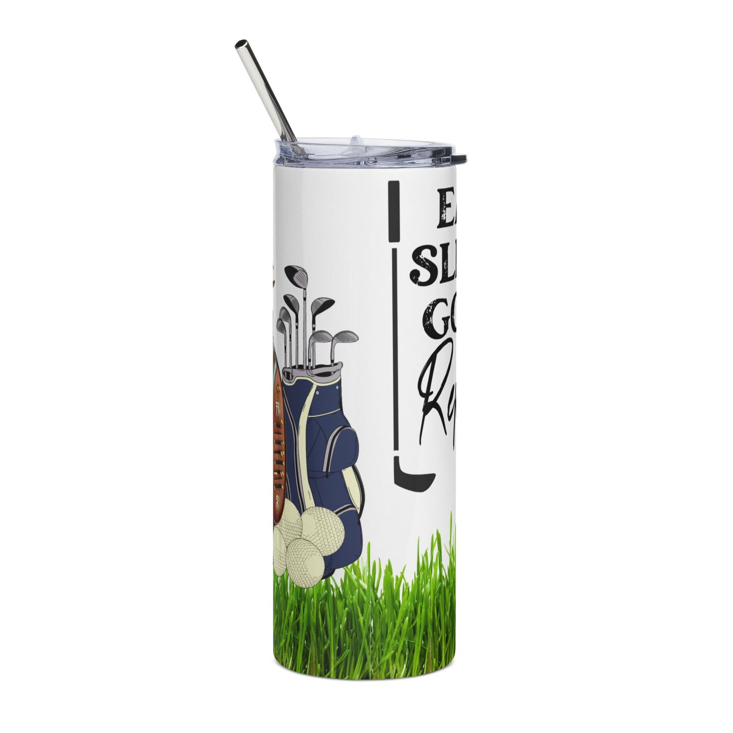 Eat Sleep Golf Repeat - 20oz Stainless Steel Tumbler