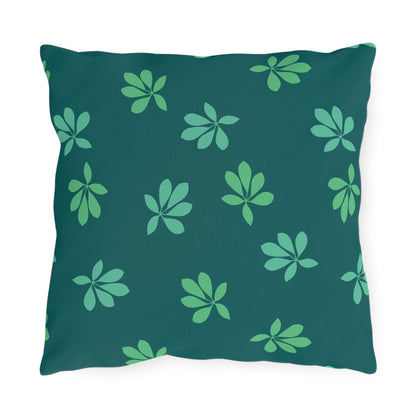 Tropical Green Foliage - Outdoor Throw Pillow
