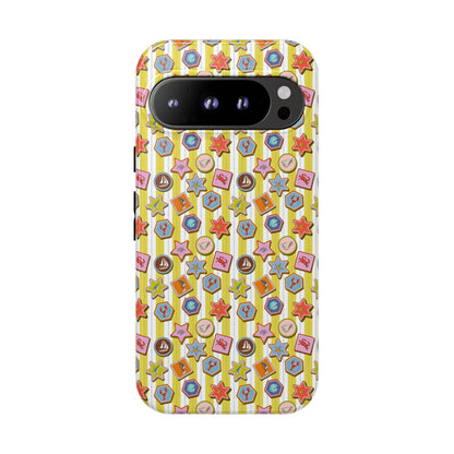Yellow and White Striped Summer Themed Phone Case