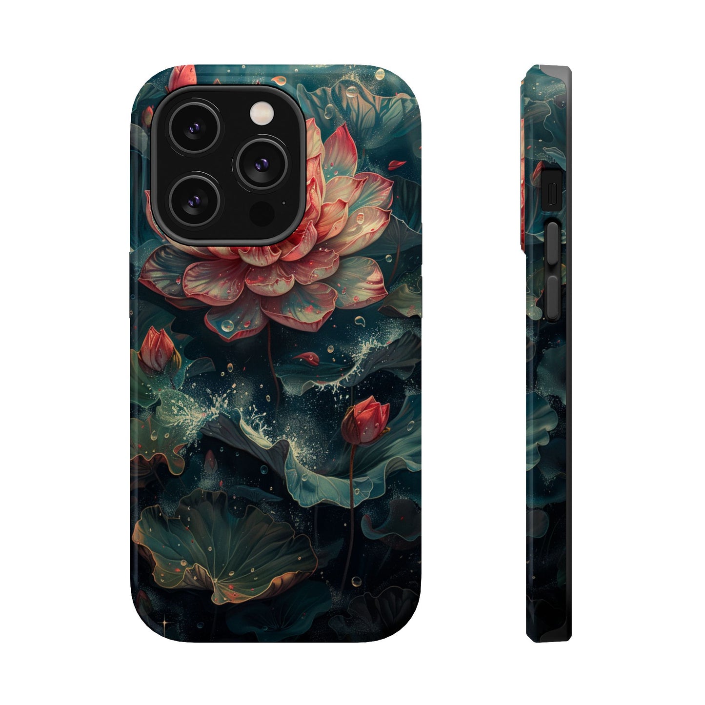 Elegant Lotus Blossom Artistic MagSafe iPhone Case