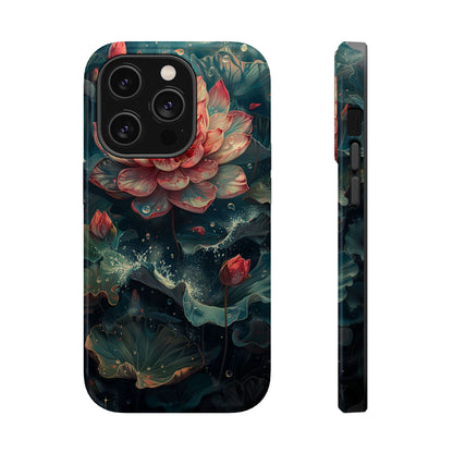 Elegant Lotus Blossom Artistic MagSafe iPhone Case