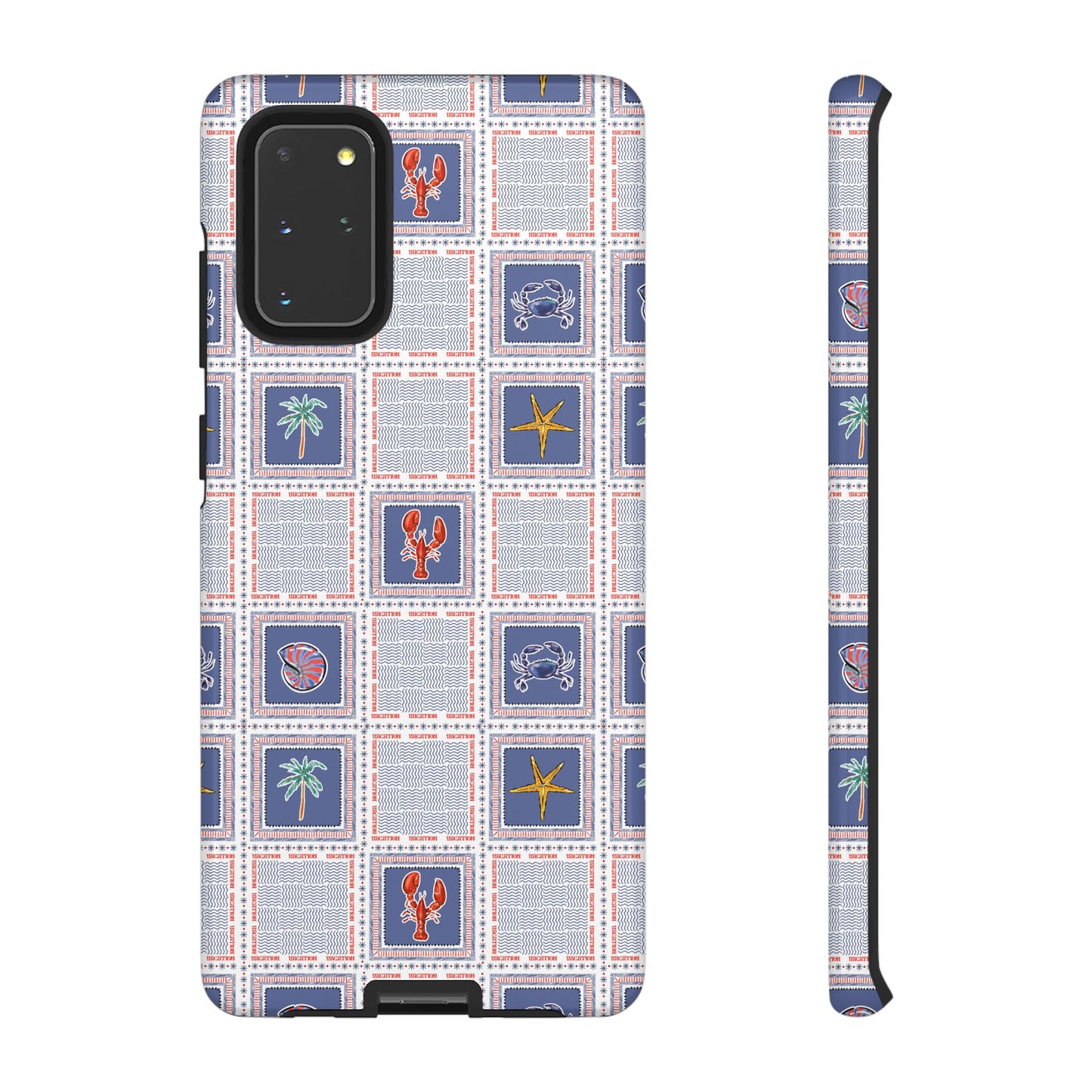 Lobsters Sailboats Seashells - Cell Phone Tough Case