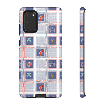 Lobsters Sailboats Seashells - Cell Phone Tough Case