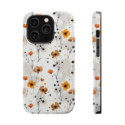 Orange and Yellow Floral MagSafe iPhone Case