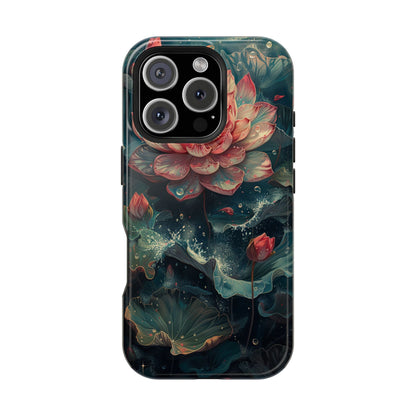 Elegant Lotus Blossom Artistic MagSafe iPhone Case
