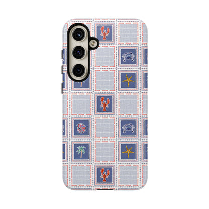 Lobsters Sailboats Seashells - Cell Phone Tough Case