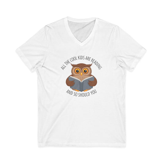 All The Cool Kids Are Reading Women’s V-Neck