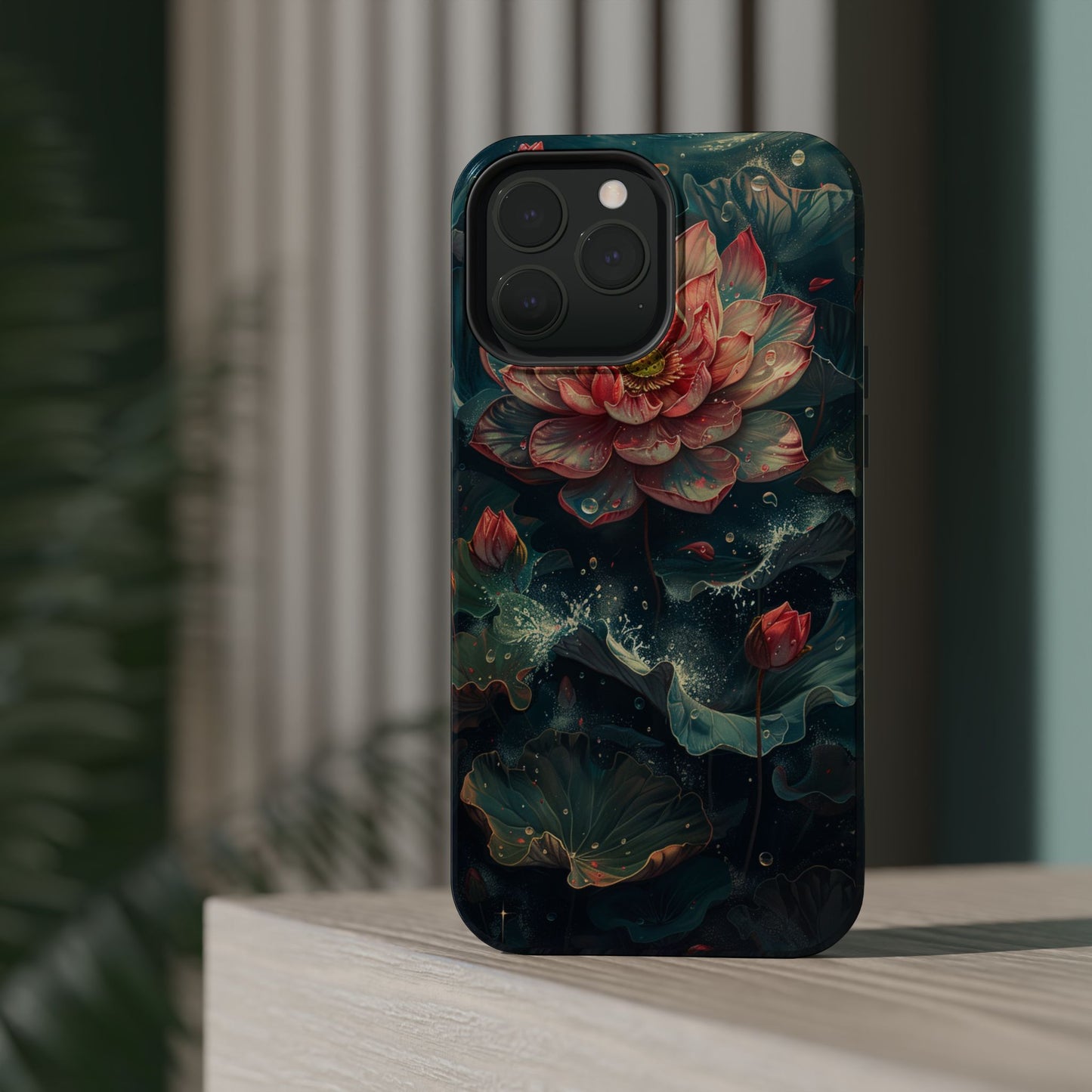 Elegant Lotus Blossom Artistic MagSafe iPhone Case