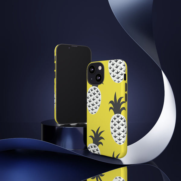Pineapple Themed Phone Case, iPhone Case, Samsung Galaxy Case, Pixel Case, Yellow Phone Case, Tough Case
