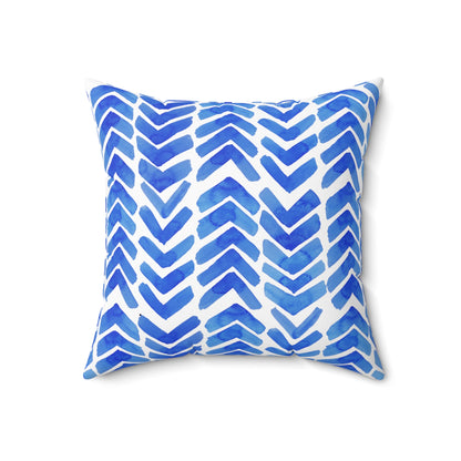 Blue Chevron - Indoor Throw Pillow