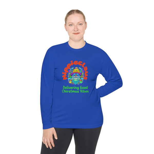 Unisex Long Sleeve TShirt Hippie Claus Graphic Tshirt Funny Tee
