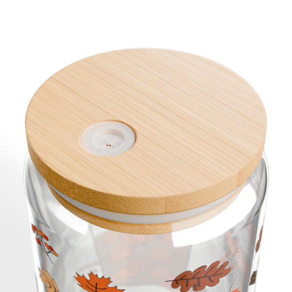 Pumpkin Spice 16oz Glass, Iced Pumpkin Spice Can Glass, Pumpkin Spice Cup, Glass Jar with Lid and Straw, 16oz Glass Cup, Libbey Cup