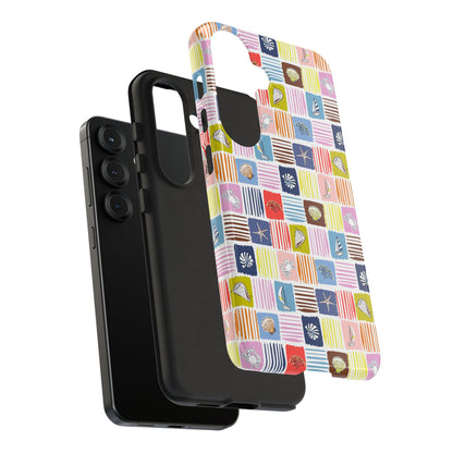 Colorful Seashells Sailboats and Starfish Summer Themed Phone Case