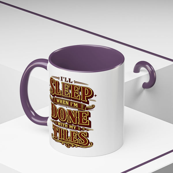 Mahjong Coffee Mug I'll Sleep When Done With My Tiles Game Night Gift