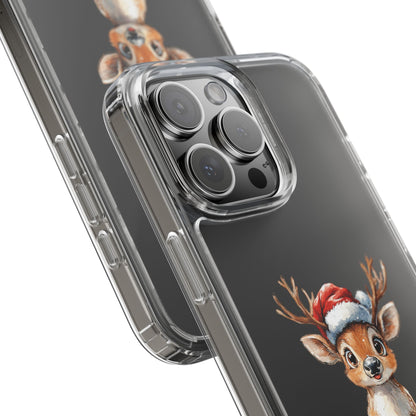 Festive Reindeer on a Clear Phone Case