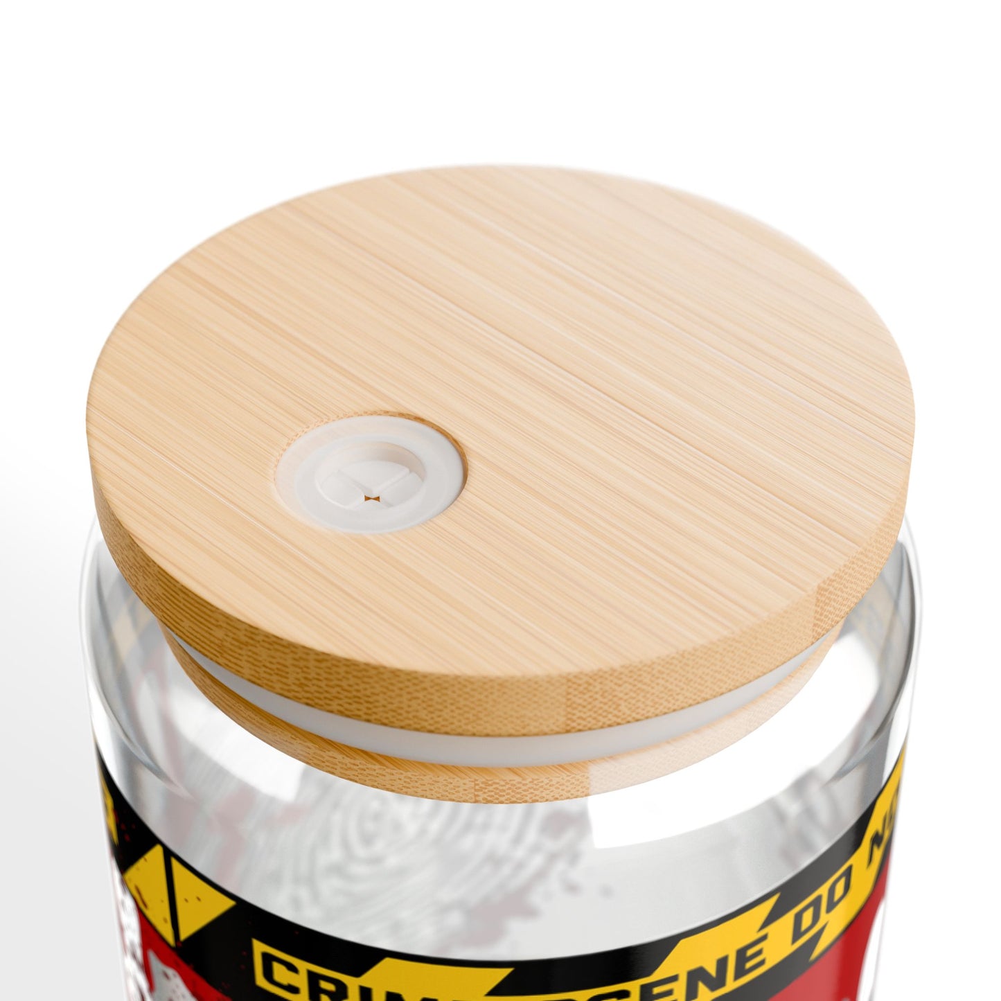 True Crime Lover - 16oz Glass with Lid and Straw